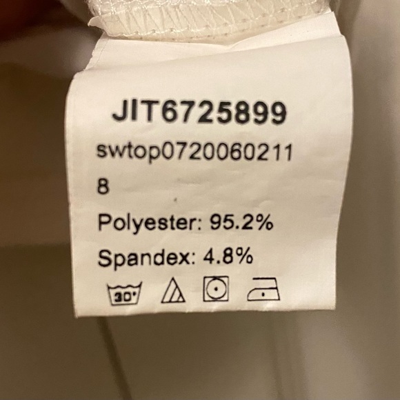 White ruffle sleeve cropped tank top XS - Picture 4 of 4